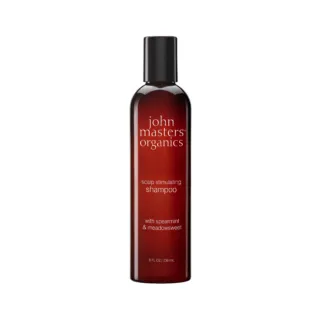 John Masters Organics scalp stimulating shampoo, 236ml bottle.