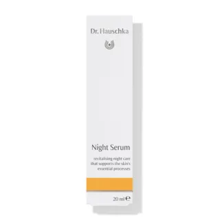 Dr. Hauschka Night Serum box, 20 ml, with product description.