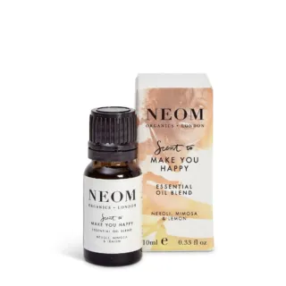 NEOM Scent to Make You Happy essential oil, 10ml bottle with packaging.