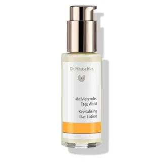 Dr. Hauschka Revitalising Day Lotion bottle with pump dispenser.