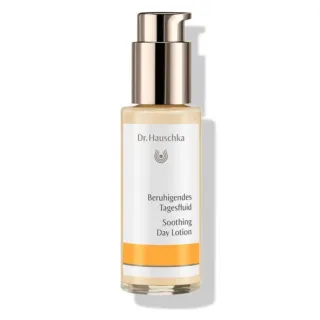 Dr. Hauschka Soothing Day Lotion bottle with pump dispenser.