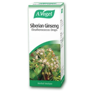 A.Vogel Siberian Ginseng Eleutherococcus Drops box with herbal tincture label.