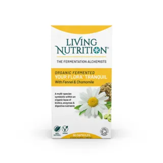Living Nutrition Your Flora Tranquil capsules with fennel and chamomile, 60 count.