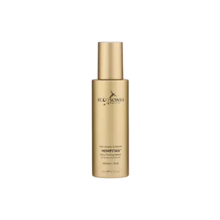 Gold bottle of Eco by Sonya Hempitan Body Tanning Water, 140ml, for medium to dark skin.