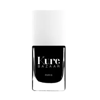 Kure Bazaar black nail polish bottle with white cap.
