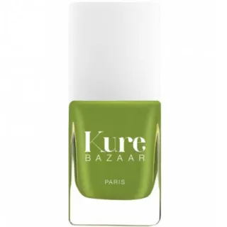 Green nail polish bottle with "Kure Bazaar Paris" text.