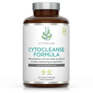 Cytoplan Cytocleanse Formula, 120 vegan capsules, colon cleansing programme supplement.