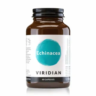 Brown bottle labelled "Echinacea" by Viridian, containing 60 capsules.