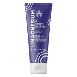 Purple tube of Good Night Melatonin Body Lotion, 100 ml, with magnesium and lavender.