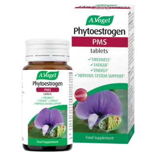 A.Vogel Phytoestrogen PMS tablets with soy bean and magnesium.