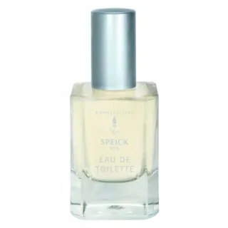 Speick Men Eau de Toilette bottle with silver cap.