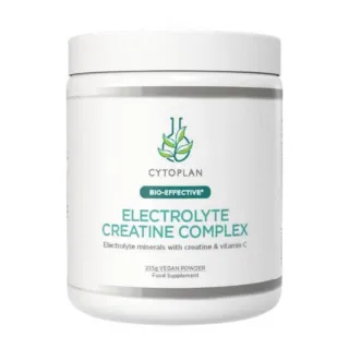 Cytoplan Electrolyte Creatine Complex, 255g vegan powder supplement.