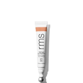 Tube of rms ReFresh Eye Brightener SPF 30, 11.5 ml, with applicator.
