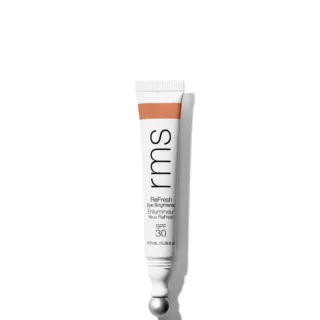 Tube of rms ReFresh Eye Brightener SPF 30, 11.5 ml, with applicator.
