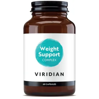 Viridian Weight Support Complex, 60 capsules in a brown bottle.