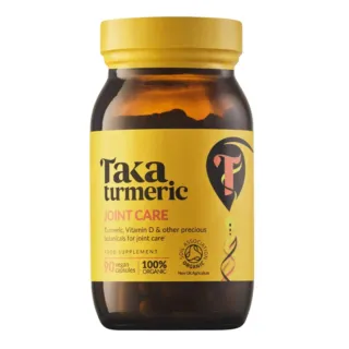 Taka Turmeric Joint Care, 90 vegan capsules, 100% organic, Soil Association certified.