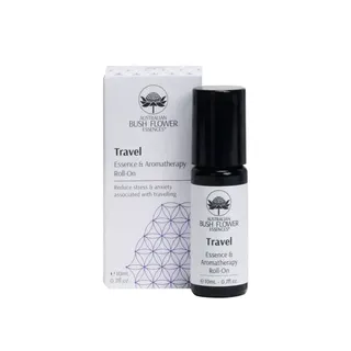 Travel Essence & Aromatherapy Roll-On, 10ml bottle and box, reduces stress and anxiety.
