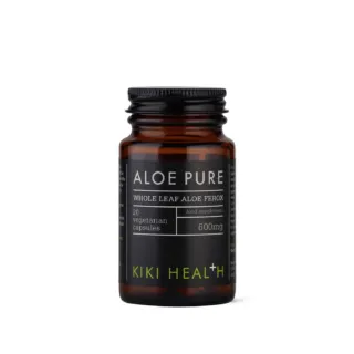 Aloe Pure capsules, 600mg, 20 vegetarian capsules, Kiki Health.