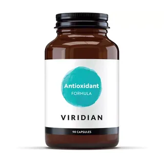 Viridian Antioxidant Formula, 90 capsules in a brown bottle.