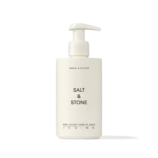 Salt & Stone body lotion, Santal & Vetiver, 206 ml pump bottle.