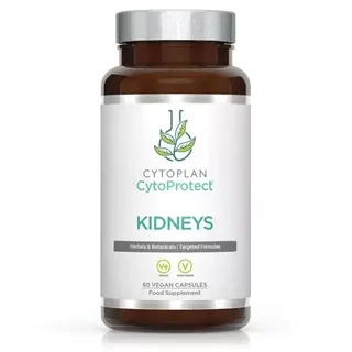 Cytoplan CytoProtect Kidneys, 60 vegan capsules, food supplement bottle.