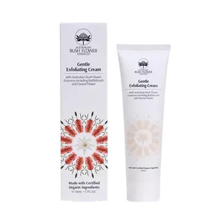 Gentle Exfoliating Cream with Australian Bush Flower Essences, 50ml tube and box.