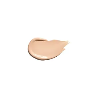 Beige foundation smear on white background.