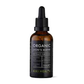 Organic Lion's Mane extract tincture, 50ml bottle by Kiki Health.