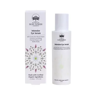 Intensive Eye Serum with Australian Bush Flower Essences, 50ml bottle and box.