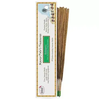 Marco Polo's Treasures Balsamic incense sticks, 10 pack, natural ingredients.