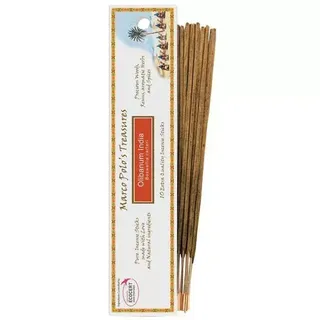 Marco Polo's Treasures Olibanum India incense sticks, 10 pack, natural ingredients.