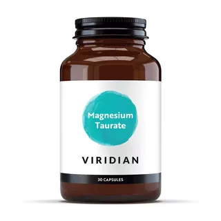 Brown bottle of Viridian Magnesium Taurate, 30 capsules.