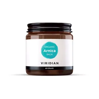 Viridian Organic Arnica Balm jar, 60 grams, with a turquoise label.