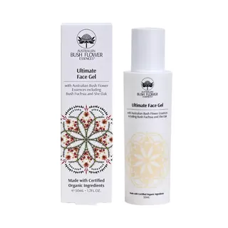 Ultimate Face Gel with Australian Bush Flower Essences, 50ml bottle and box.
