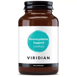 Brown bottle labelled "Homocysteine Support Complex" by Viridian, 90 capsules.