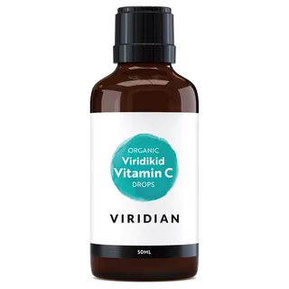 Brown bottle of Viridian Viridikid Vitamin C Drops, 50ml.