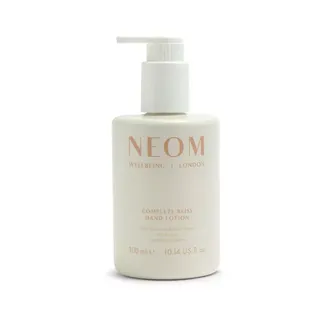 NEOM Complete Bliss Hand Lotion, 300ml bottle with pump dispenser.