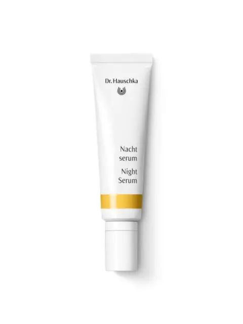 Dr. Hauschka Night Serum tube with yellow band.