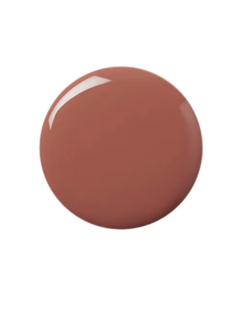 Brown nail polish swatch with a glossy finish.