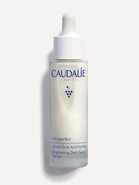 Caudalie Vinoperfect Brightening Dark Spot Serum bottle with dropper.