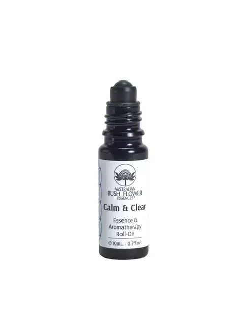 Calm & Clear aromatherapy roll-on, 10ml bottle, Australian Bush Flower Essences.