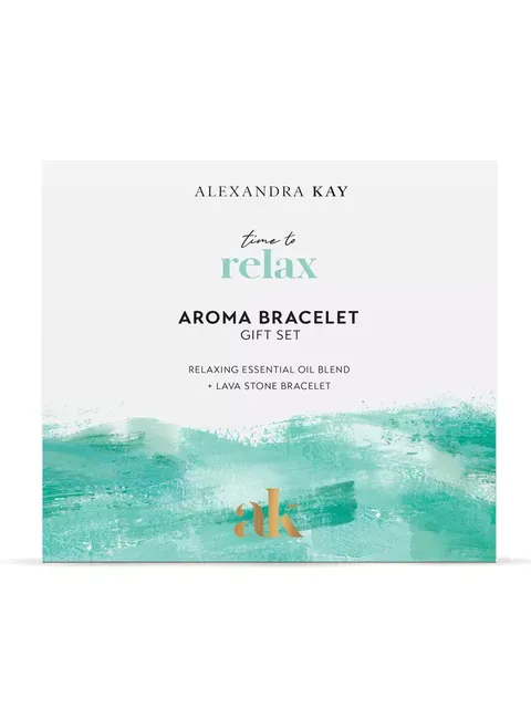 Alexandra Kay Aroma Bracelet Gift Set with essential oil and lava stone bracelet.