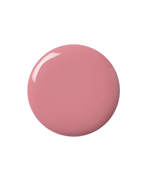 Pink nail polish droplet on a black background.