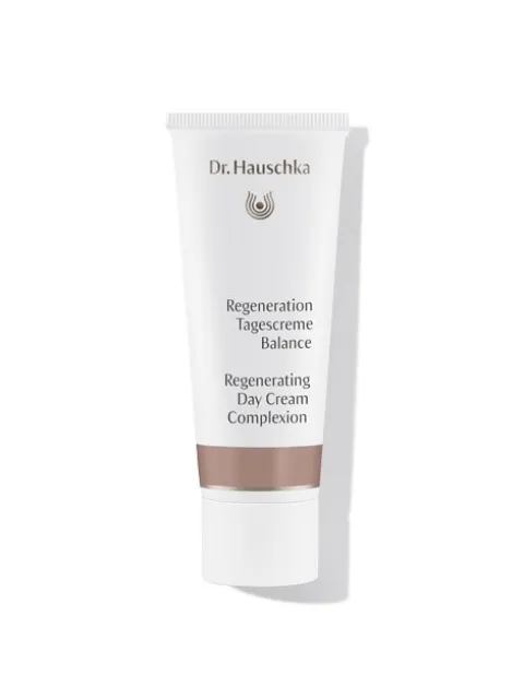 Dr. Hauschka Regenerating Day Cream tube with brown band.