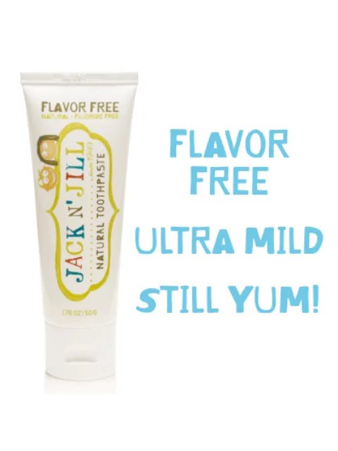Jack N' Jill natural toothpaste, flavour free, ultra mild, 50g tube.