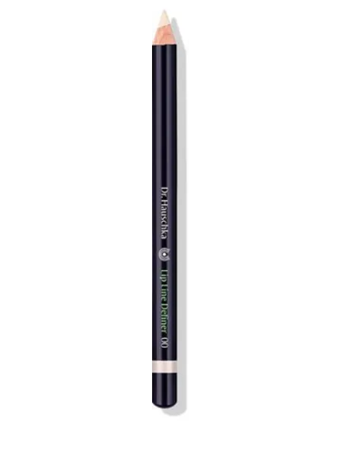 Dark lip liner pencil with "Dr. Hauschka Lip Line Definer 00" text.