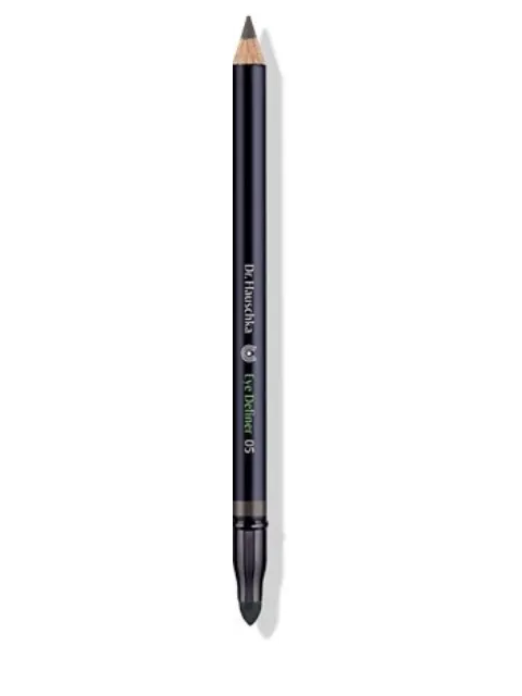 Black eye pencil with smudger, labelled "Dr. Hauschka Eye Definer 05".