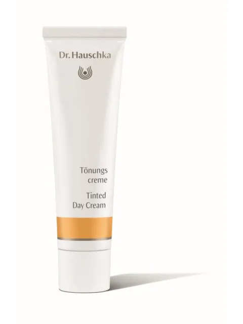 Dr. Hauschka Tinted Day Cream tube with orange band.
