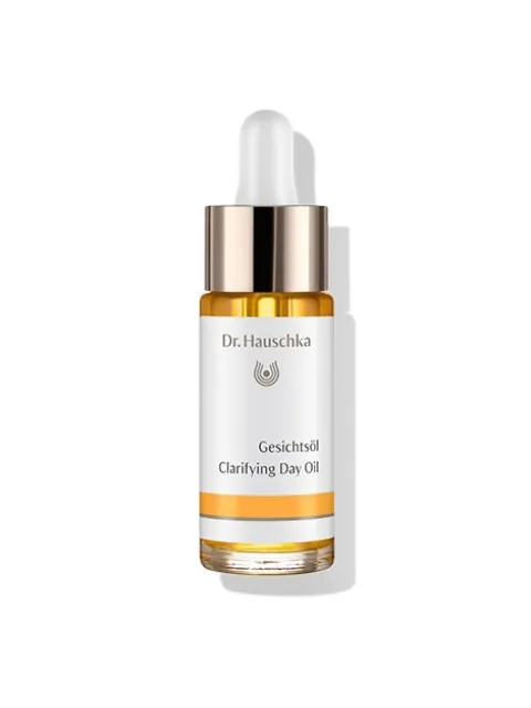 Dr. Hauschka Clarifying Day Oil bottle with dropper lid.