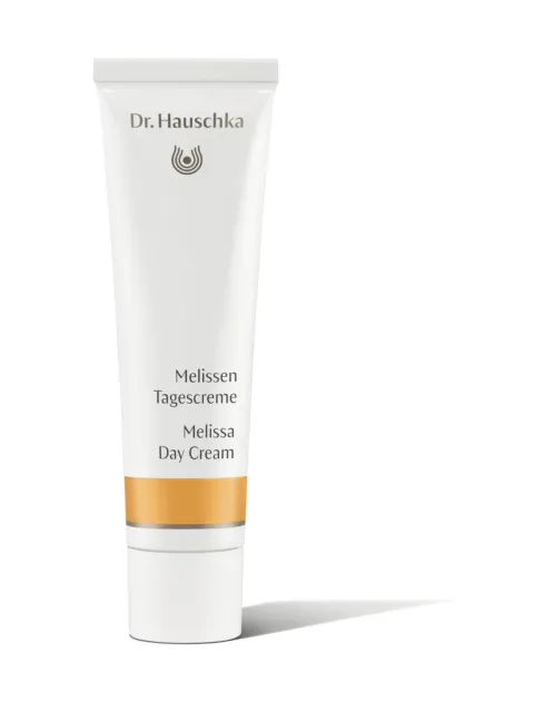 Dr. Hauschka Melissa Day Cream tube with orange band.